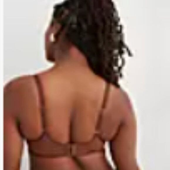 SMOOTHEZ by Aerie Mesh Unlined Bra Balconette Brown NWT - Picture 4 of 9